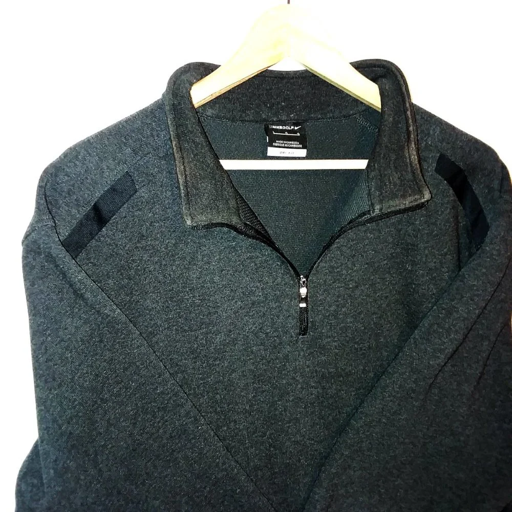 Nike Golf Men's Charcoal/Black Dri-Fit Half Zip L